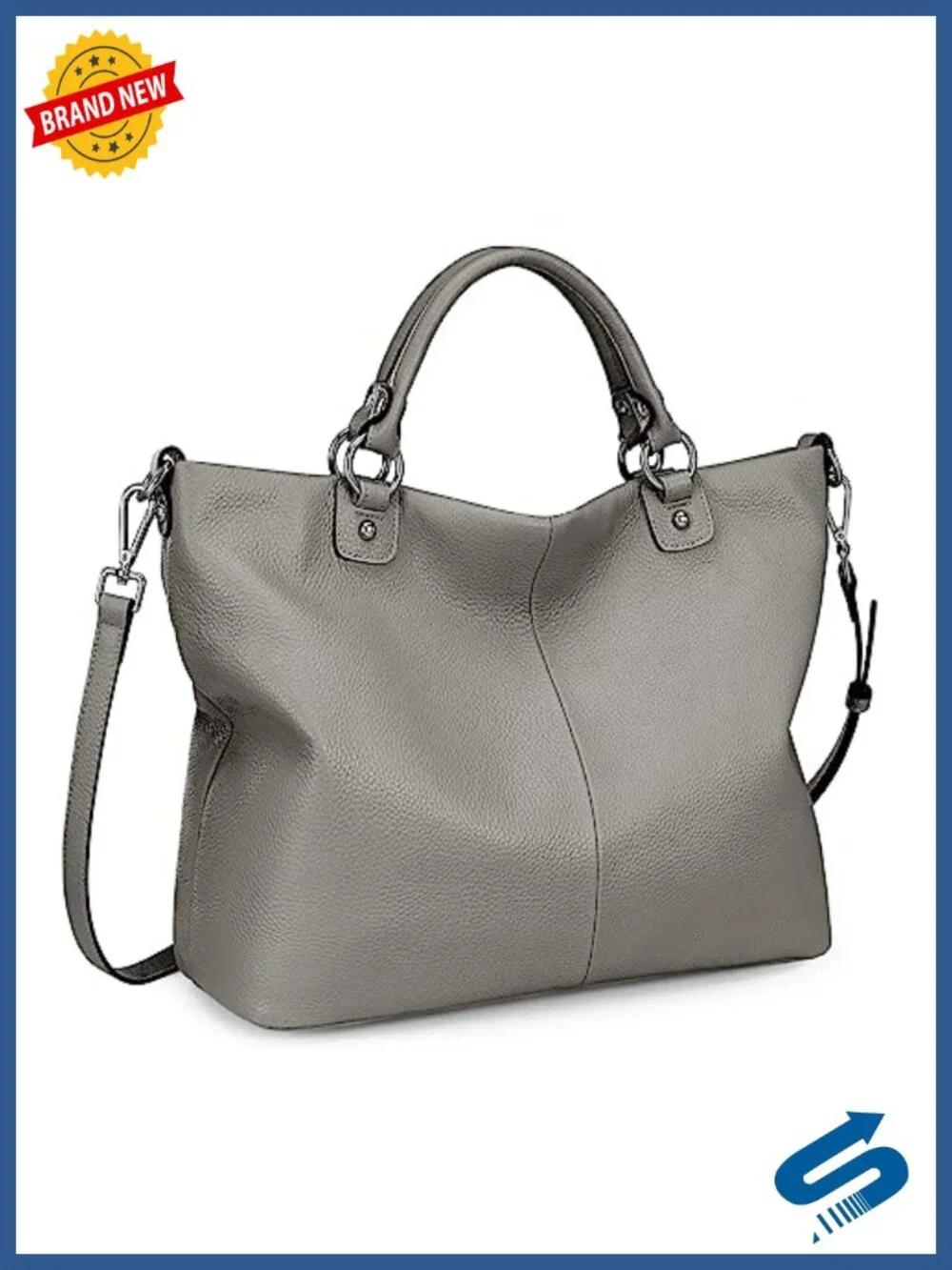 Genuine Leather Tote Purse for Women, Top Handle Satchel